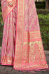 Deeva Sarees Taffy Pink Satan Silk Saree